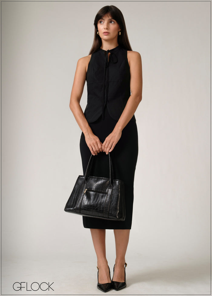 Tie Detail Waistcoat - 250526
