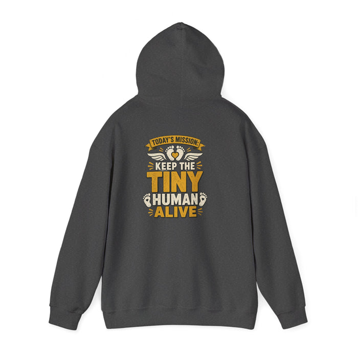 today's mission keep the tiny human alive hoodie hoodie alternate colour product image