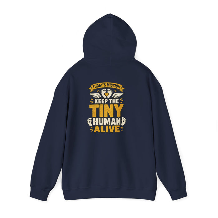 today's mission keep the tiny human alive hoodie hoodie second colour product image