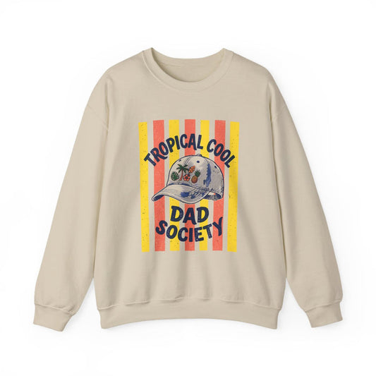 Tropical Cool Dad Society Summer Sweatshirt - funny sweatshirt by Cheeky Business
