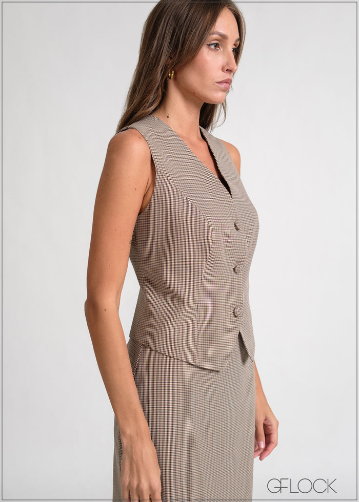 V-Neck Detailed Waistcoat - 170826