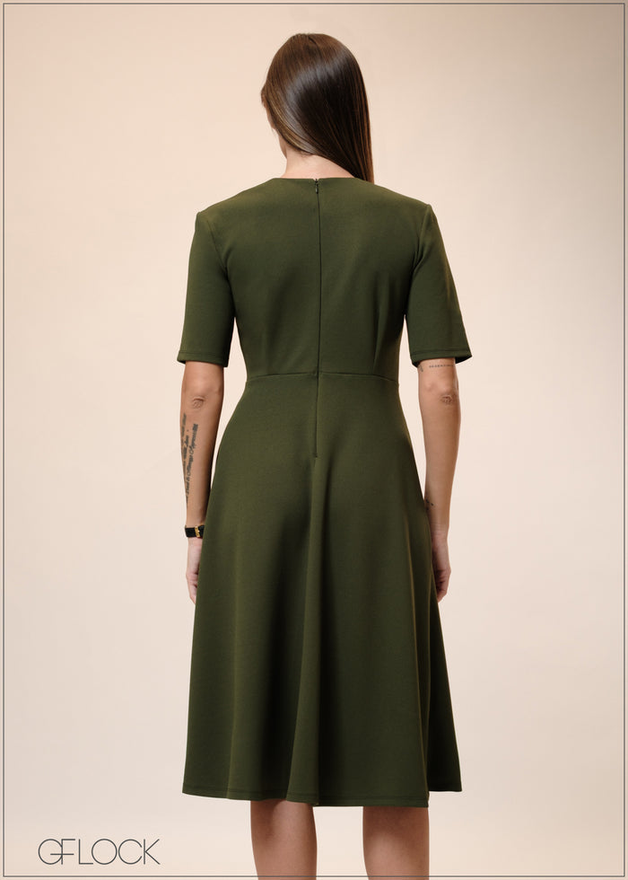V-Neck Dress - 241025