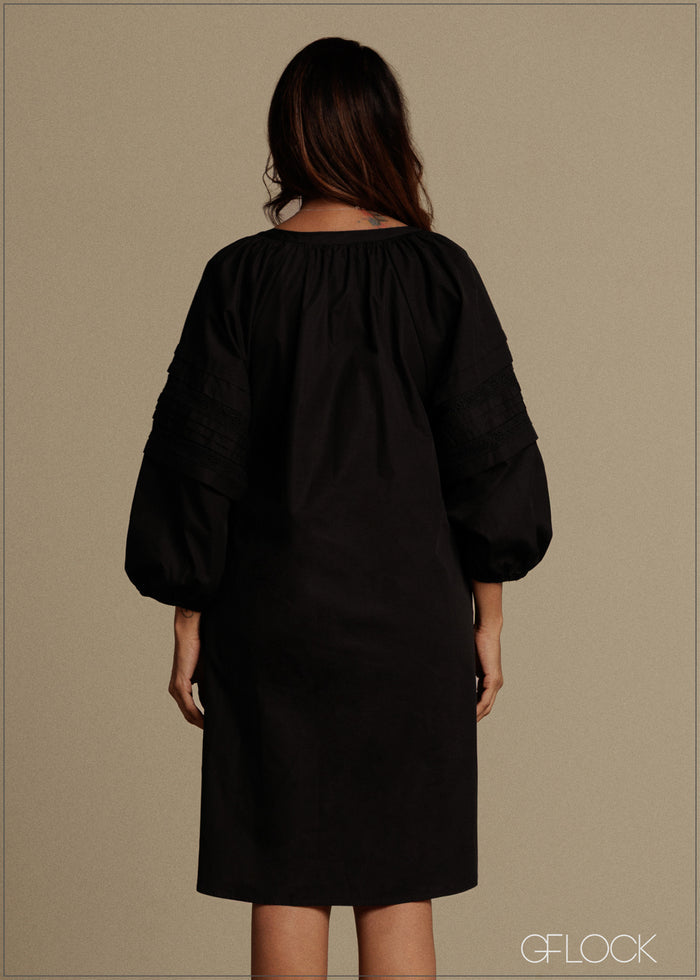 V-Neck Tie Dress - 290526C