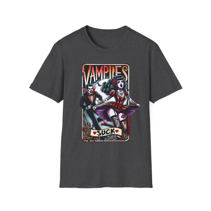 Vampires Suck Gothic Tarot T-Shirt - funny t-shirt by Cheeky Business