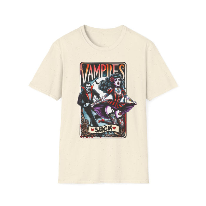 Vampires Suck Gothic Tarot T-Shirt - funny t-shirt by Cheeky Business