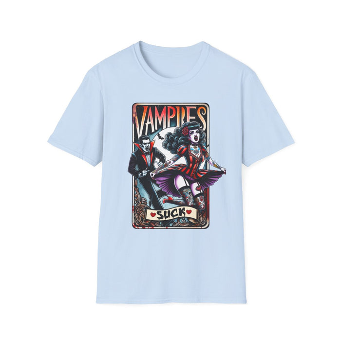 Vampires Suck Gothic Tarot T-Shirt - funny t-shirt by Cheeky Business