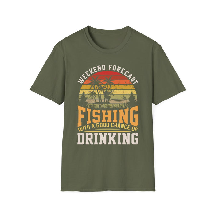 Weekend Forecast Fishing With A Good Chance Of Drinking T-Shirt - funny t-shirt by Cheeky Business