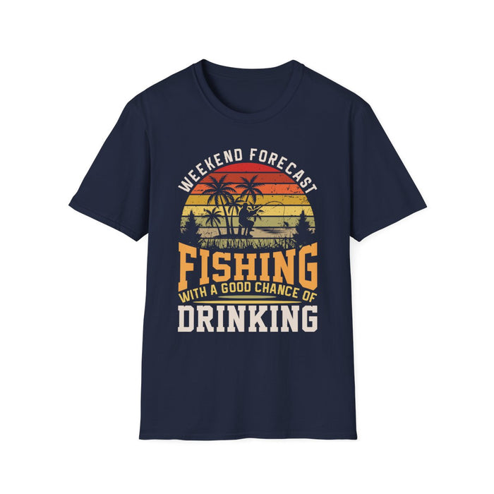 Weekend Forecast Fishing With A Good Chance Of Drinking T-Shirt - funny t-shirt by Cheeky Business