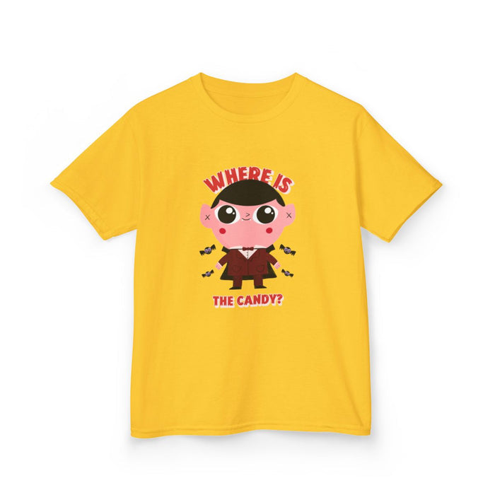 Where Is The Candy? Kids Halloween T-Shirt - funny t-shirt by Cheeky Business