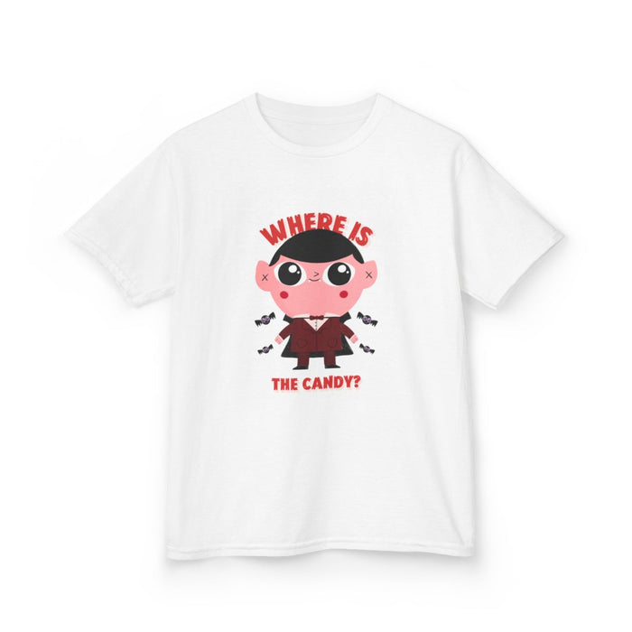 Where Is The Candy? Kids Halloween T-Shirt - funny t-shirt by Cheeky Business