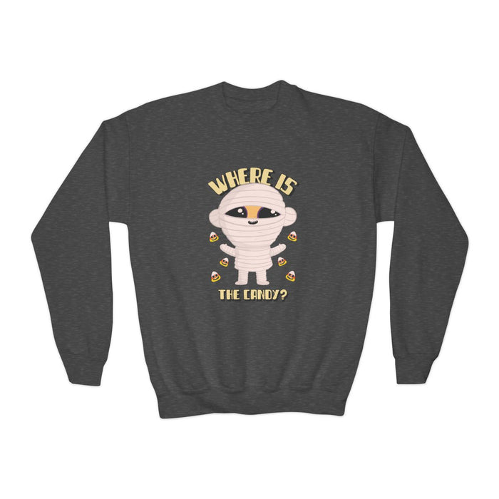 Where Is The Candy Mummy Halloween Sweatshirt - funny t-shirt by Cheeky Business