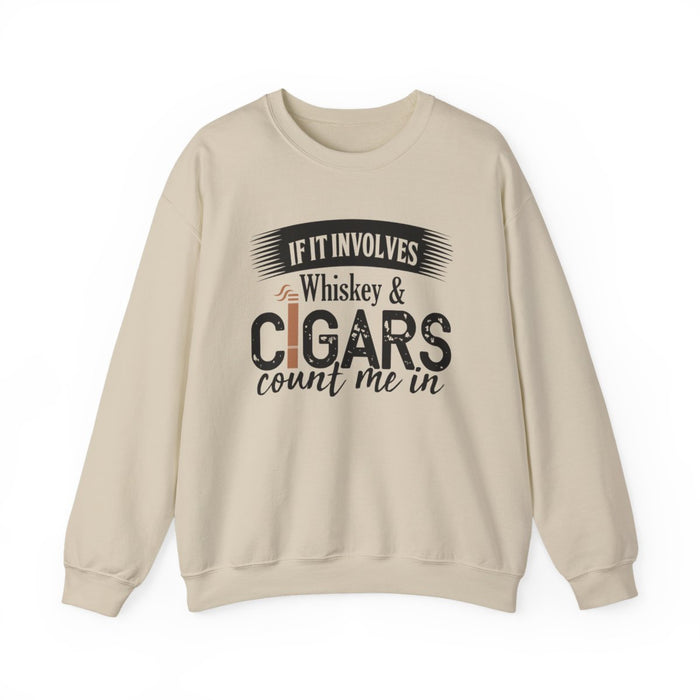 Whiskey and Cigars Sweatshirt - funny sweatshirt by Cheeky Business