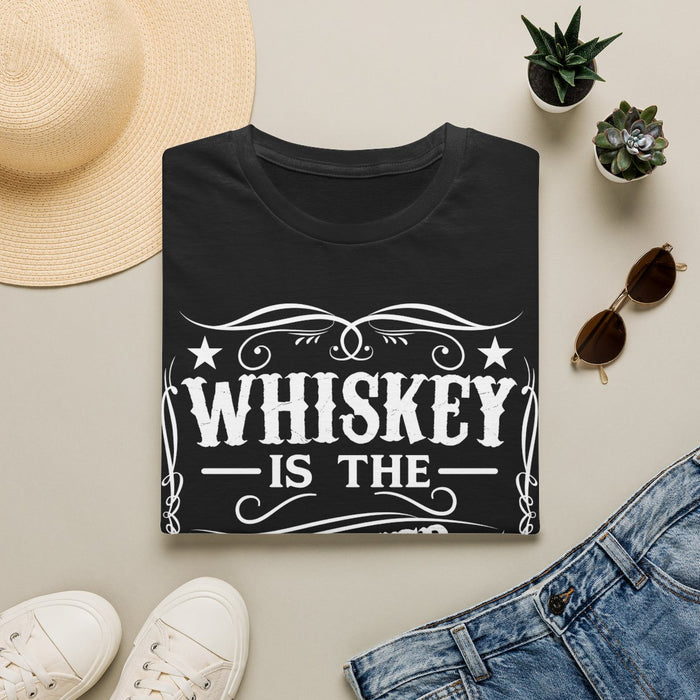 Whiskey Is the Answer T-Shirt - funny t-shirt by Cheeky Business