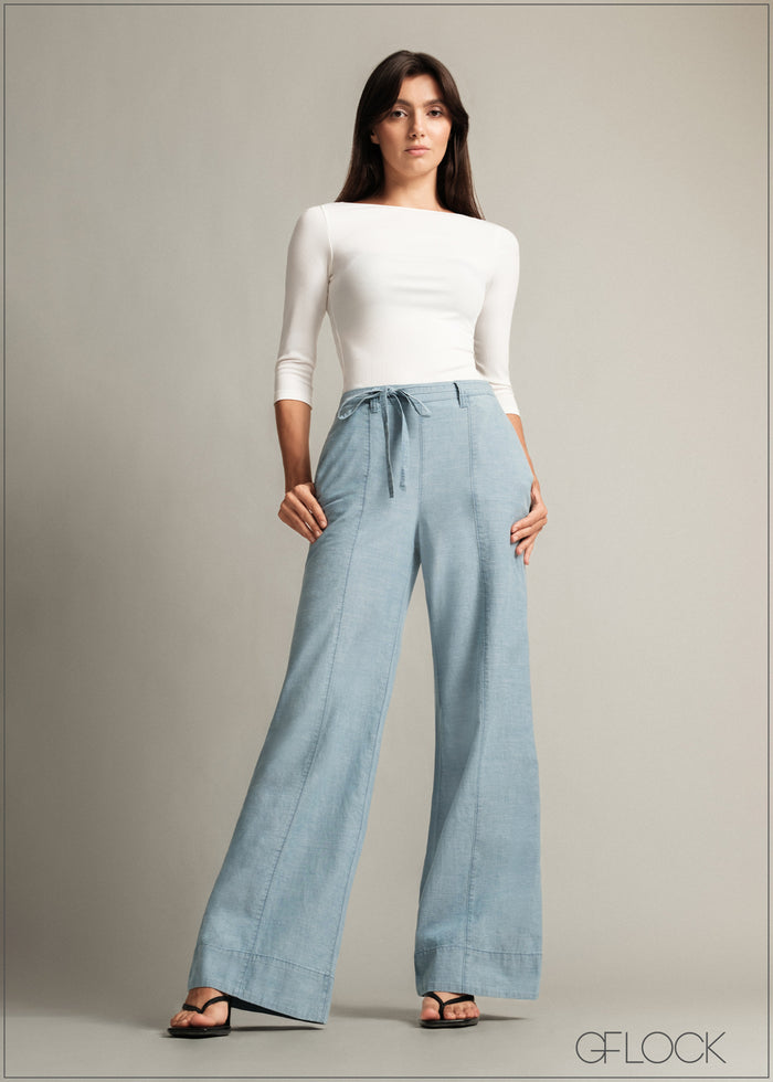 Wide Leg Chambray - Long Length - 150726