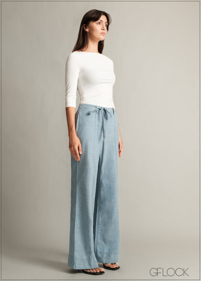 Wide Leg Chambray - Long Length - 150726