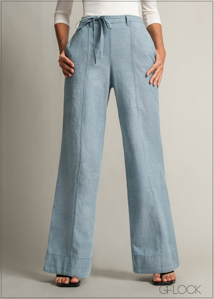 Wide Leg Chambray - Short Length - 150726