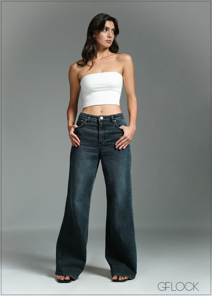Wide Leg Jean - Short Length - 250726