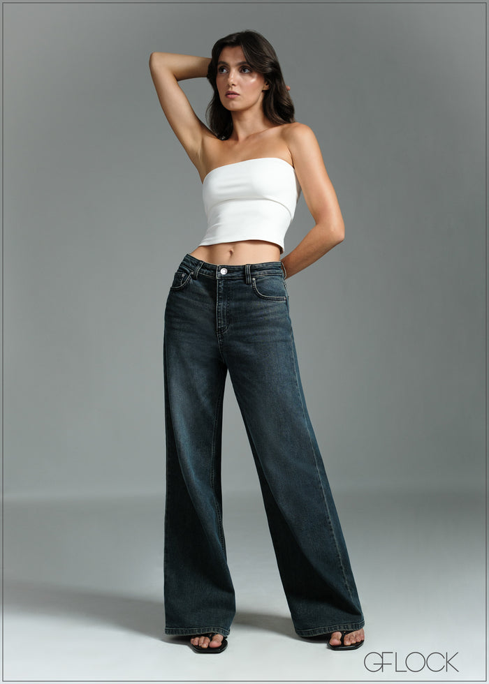 Wide Leg Jean - Short Length - 250726