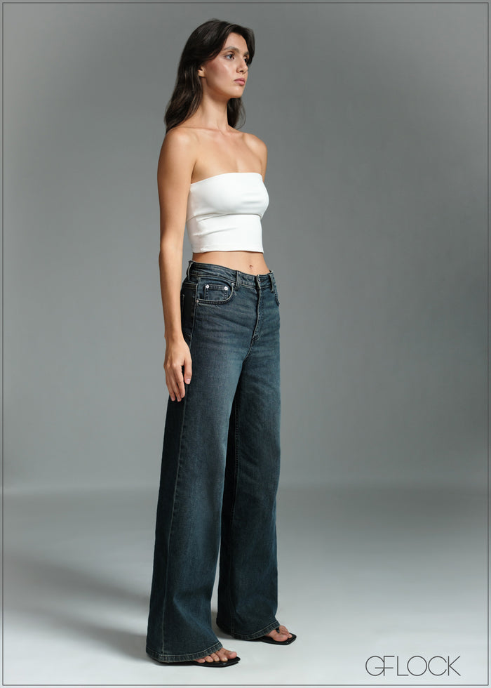 Wide Leg Jean - Short Length - 250726