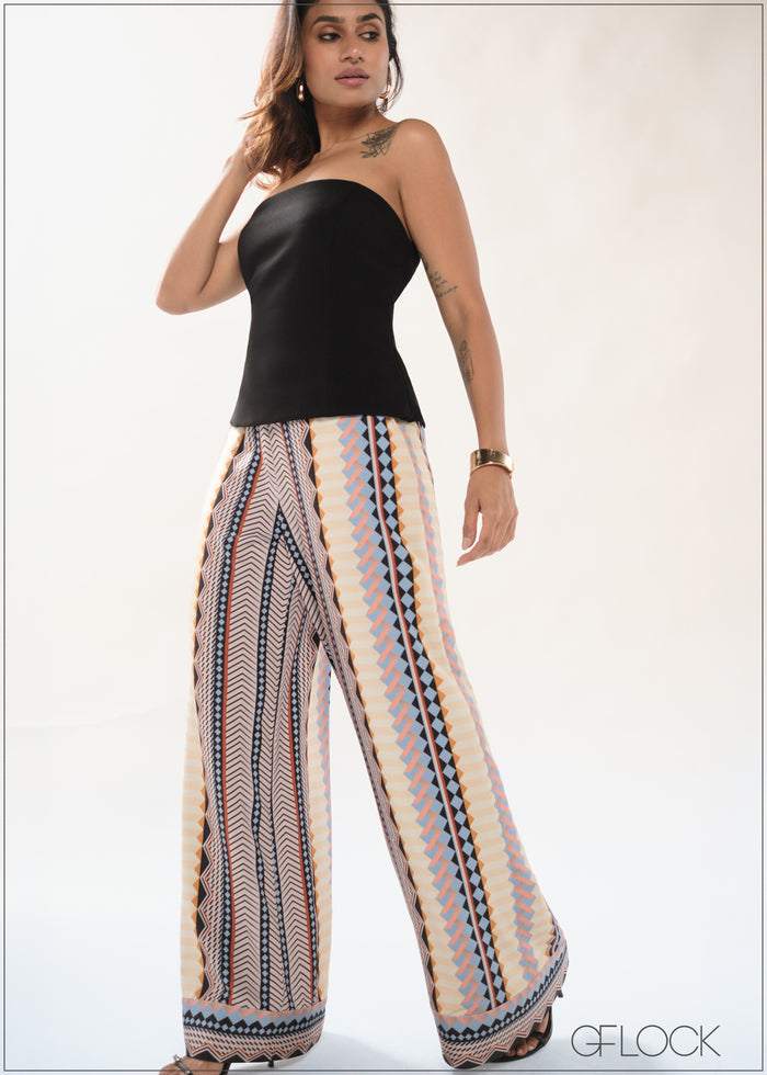 Wide Leg Printed Pant - 090426