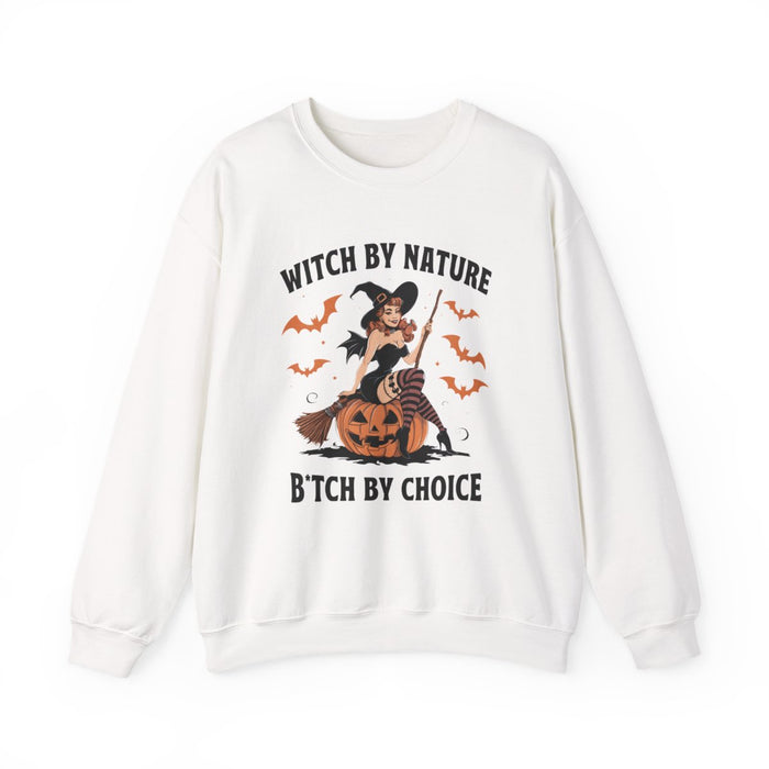 Witch By Nature Halloween Sweatshirt - funny sweatshirt by Cheeky Business