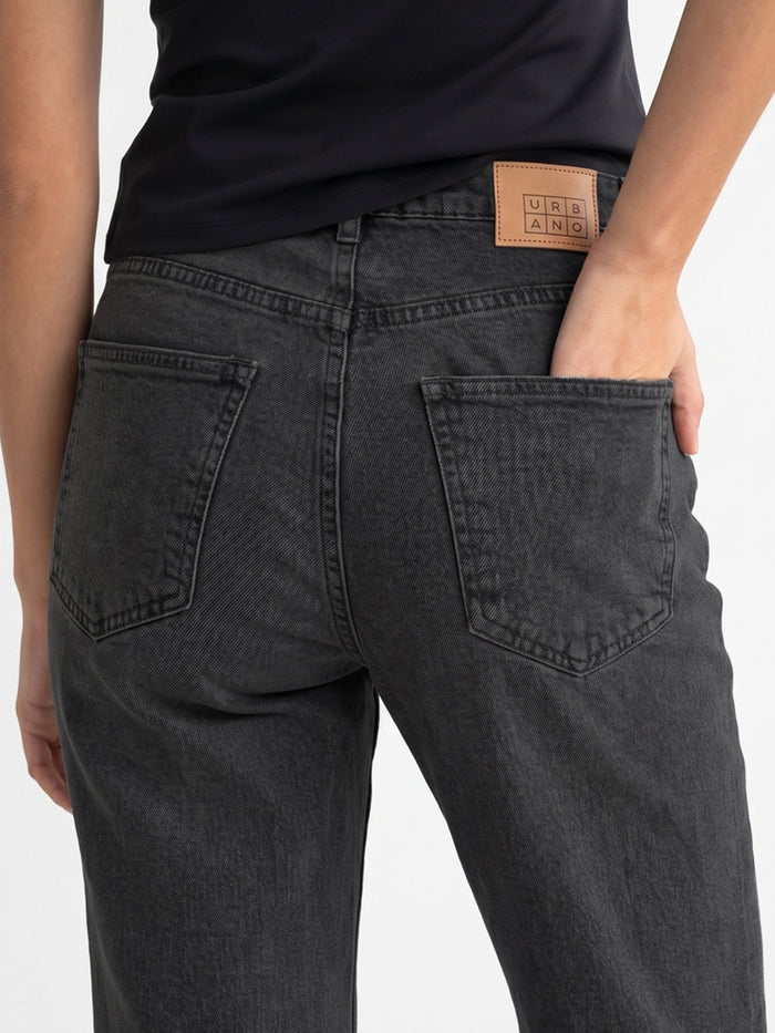 Women's Dark Grey Mid Rise Bootcut Washed Jeans Stretchable