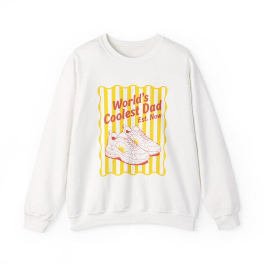World's Coolest Dad Retro Sweatshirt - funny sweatshirt by Cheeky Business