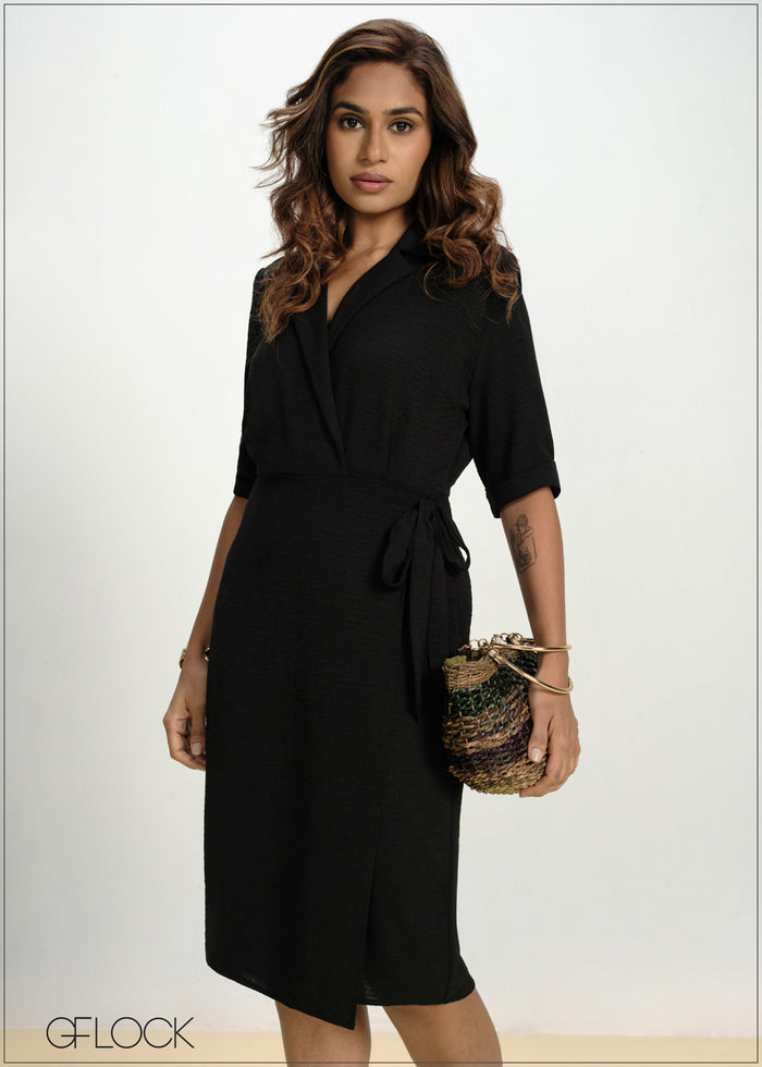 Wrap Midi Dress - 130826